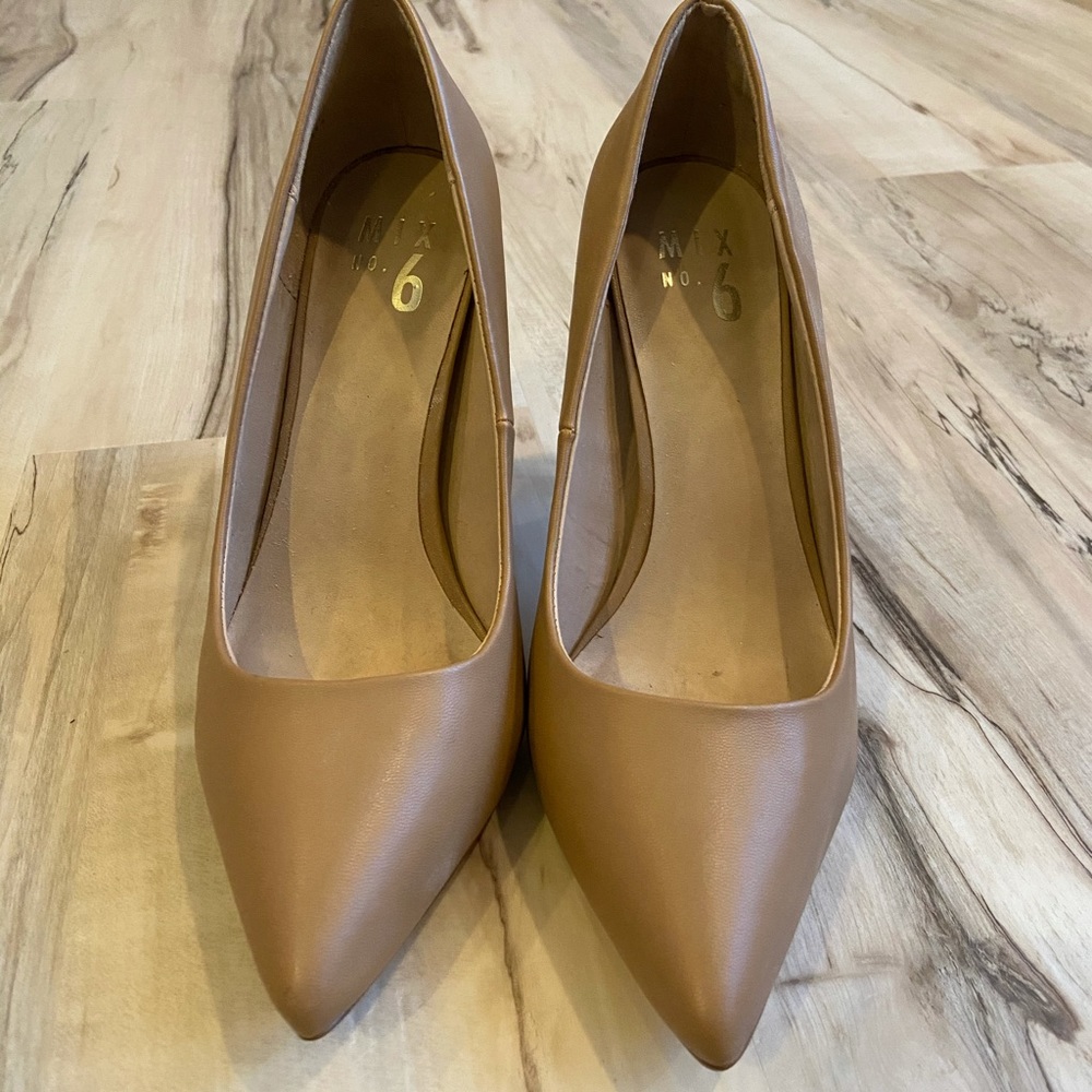 Nude Pointed Toe Heels
